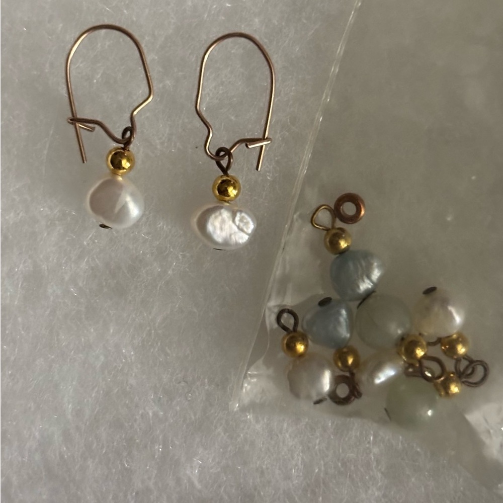 Vintage earrings with interchangeable pieces